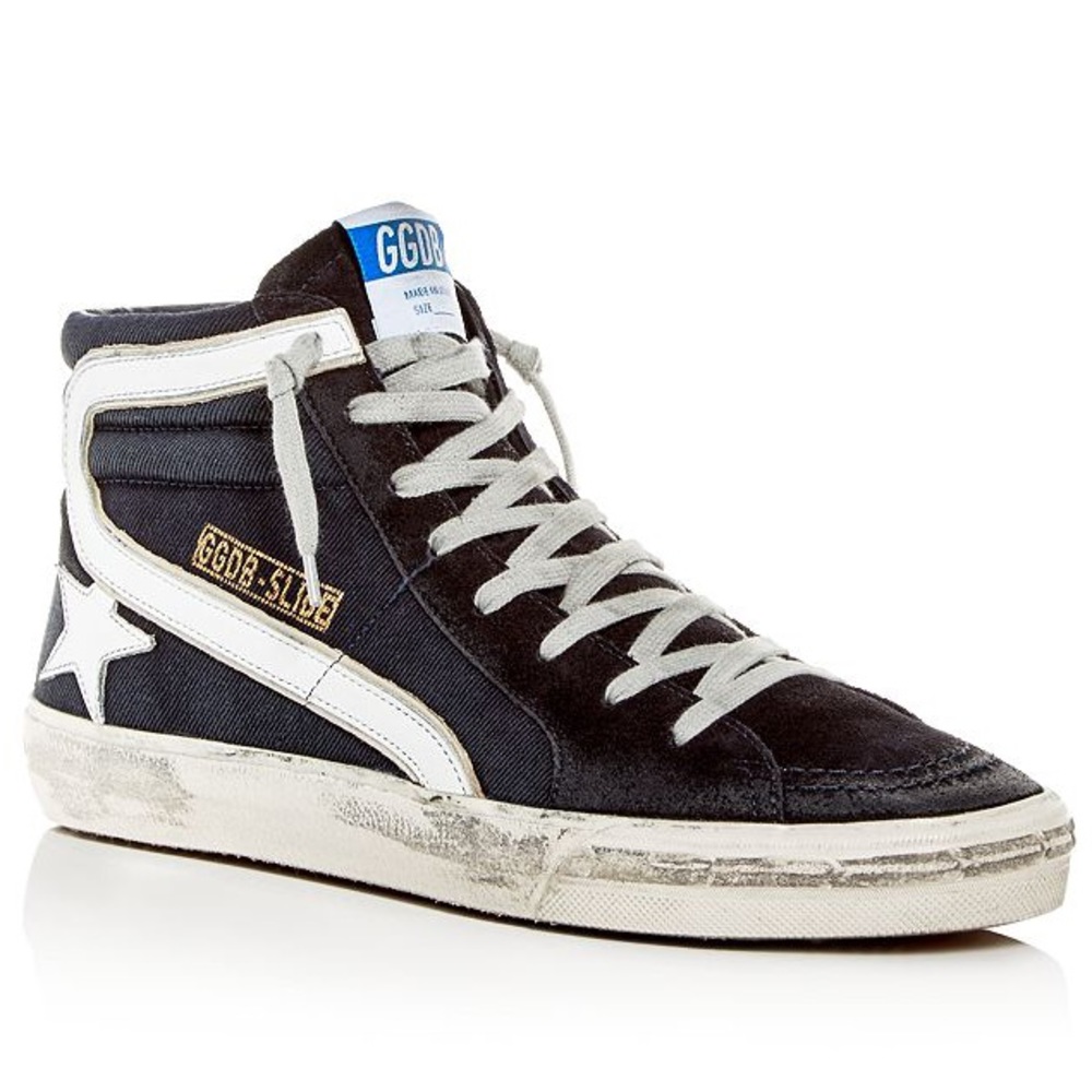 Golden Goose Denim & Suede High Tops